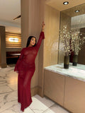 Ruby Mesh Maxi Dress