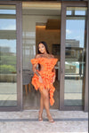 Center of Attention Dress - Orange