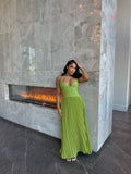 Emerald Muse Corset Maxi Dress