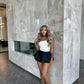 Bubble pop skirt set - White