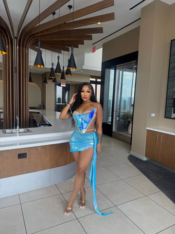 Carti Skirt Set - Blue