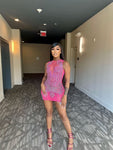 Diamond Couture Dress - Pink