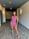 Diamond Couture Dress - Pink