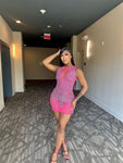 Diamond Couture Dress - Pink
