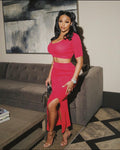 Hudson Skirt Set - Rose Red Sale