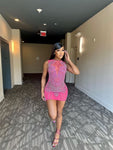Diamond Couture Dress - Pink