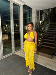 Vacay Me Pants Set - Yellow