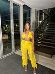 Vacay Me Pants Set - Yellow