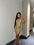 Diamond Couture Dress - Gold