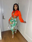 Kara Pants set - Orange