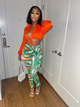 Kara Pants set - Orange