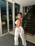 Vacay Me Pants Set - White