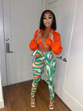 Kara Pants set - Orange