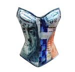 Blue money corset