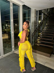 Vacay Me Pants Set - Yellow