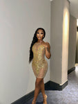 Diamond Couture Dress - Gold